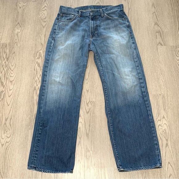 Ralph Lauren Loose Fit Medium Blue Faded Jeans Size 34x31 Y2K‎ - Picture 1 of 10